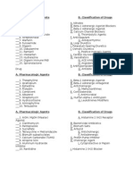 A. Pharmacologic Agents B. Classification of Drugs