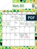 March Calendar 2015