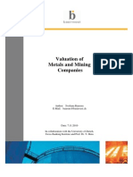 Valuation of Metals and Mining Companies