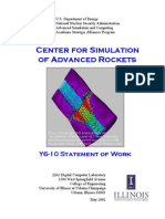 Center For Simulation of Advanced Rockets: Y6-10 Statement of Work