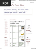  Fruits in English & Telugu