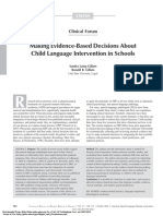 Making Evidence-Based Decisions About Child Language Intervention in Schools