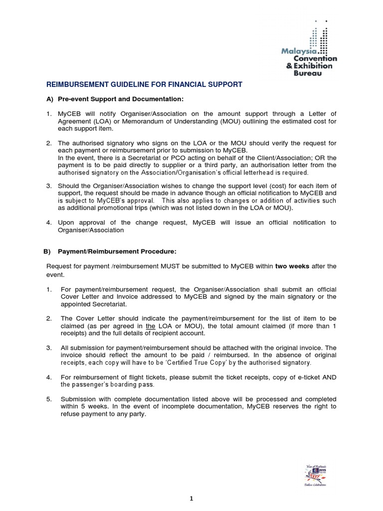 Conference & Exhibition Reimbursement Guideline - 231213 | PDF ...