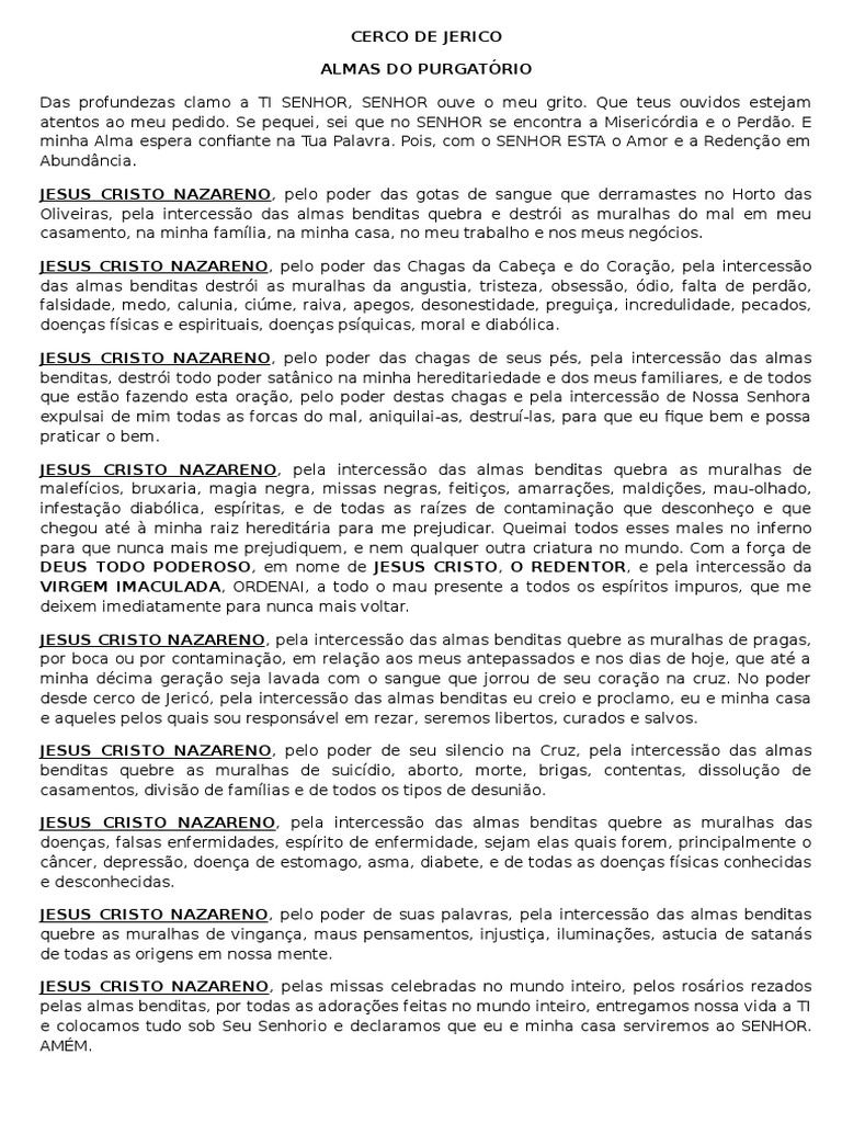 Cerco De Jerico Pdf Purgatório Rosário