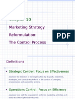 Marketing Strategy Reformulation: The Control Process