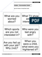 Participles Conversation Cards: Photocopiable