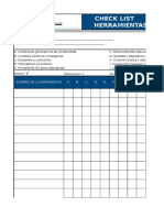 Check List de Herramientas Manuales y Eléctricas