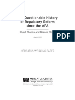 The Questionable History of Regulatory Reform Since the APA
