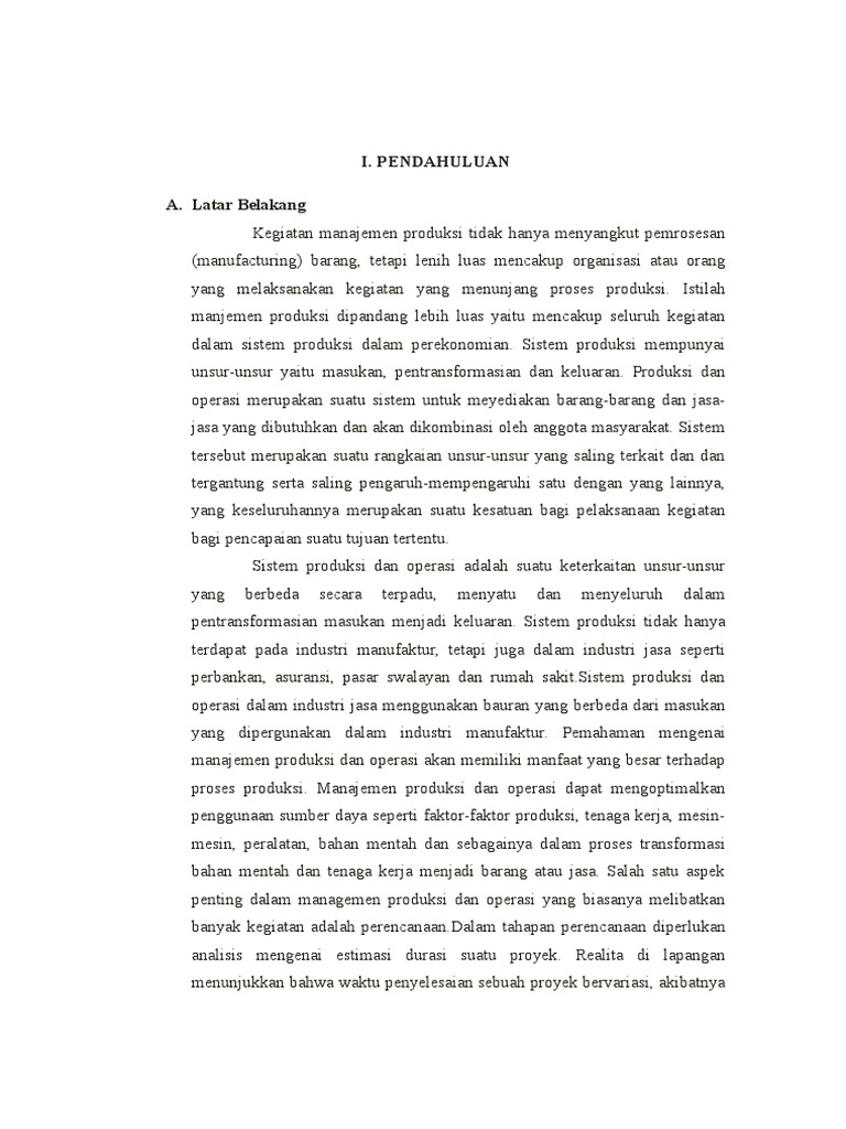 Manajemen Produksi di PT MPO | PDF
