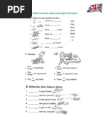 Les Déterminants Démonstratifs en Anglais (Cm2-6ème)