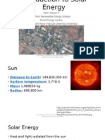 Introduction to Solar Energy