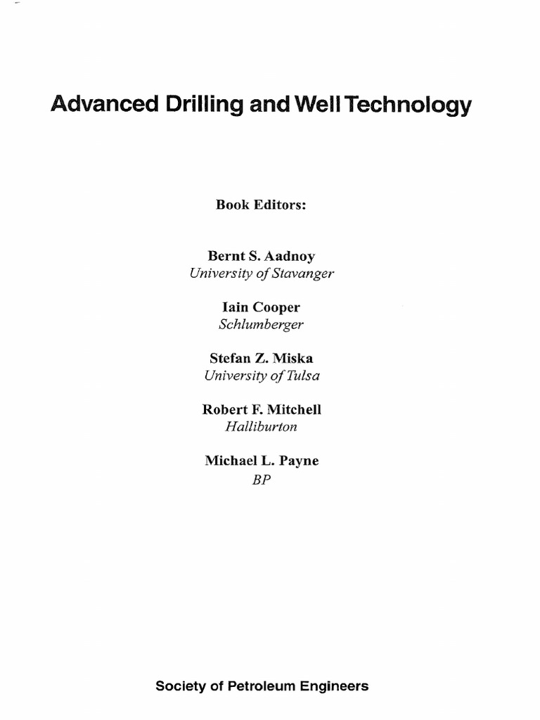 Advanced Drilling and Well Technology | PDF | Civil Engineering ...