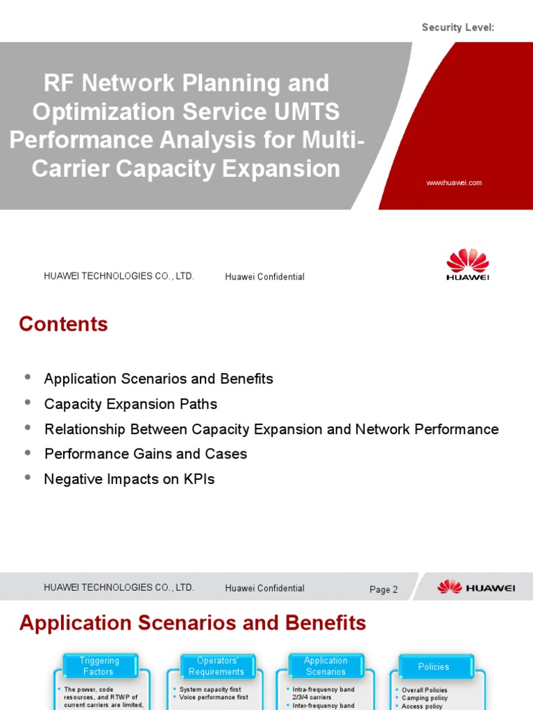RF Network Planning and Optimization Service UMTS Performance Analysis ...