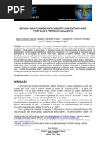 Estudo Da Atividade Antioxidante Da Própolis