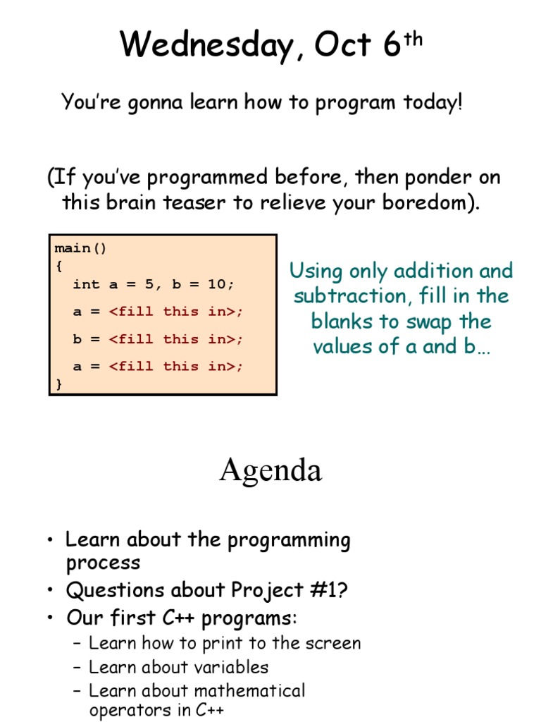 Intro to C++ for Beginners | PDF | Integer (Computer Science ...