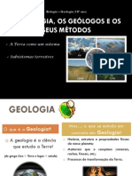A Geologia, Os Geólogos e Os Seus Métodos Subsistemas