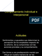 Comportamiento Individual e Interpersonal, Grupo y Liderazgo