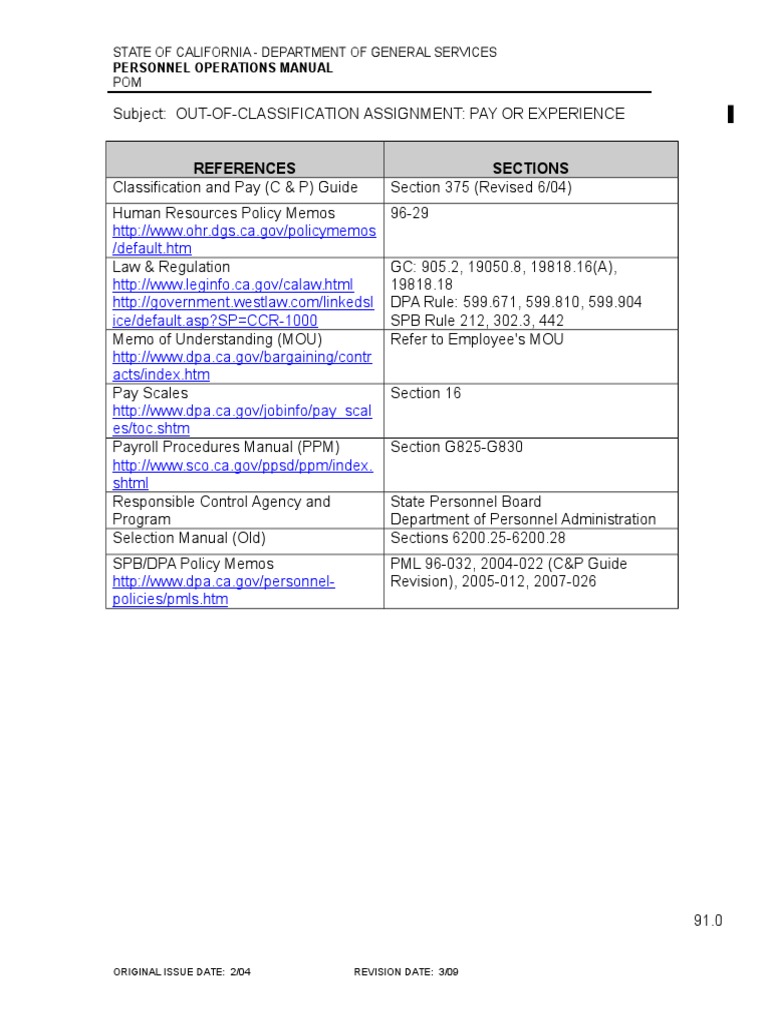 Out-of-Class Assignment Pay Policy | PDF | Overtime | Employment