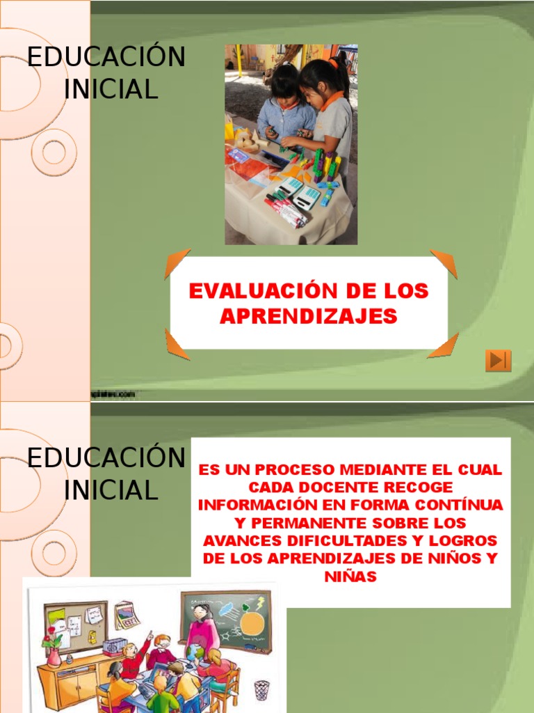 Evaluacion en Inicial | PDF | Evaluación | Educación de la primera infancia
