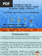 La Investigación Sobre Las Transiciones en La Primera Infancia