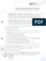 CONVENIO MARCO GRLL - MTC POR LAS CARRETERAS DE LA LIBERTAD