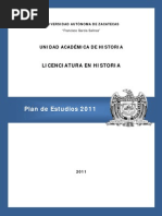 Plan de Estudios 2011-Historia-UAZ
