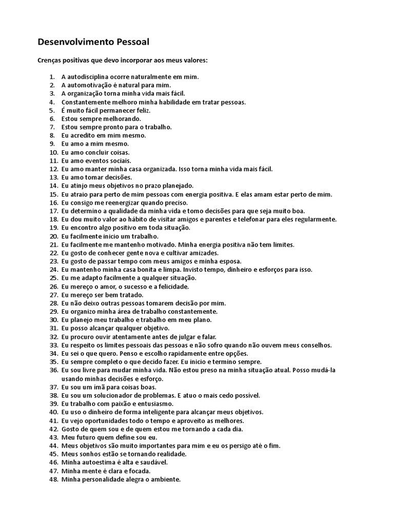 Frases para Desenvolvimento Pessoal | PDF | Tempo | Mente