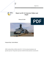 Report On DG #2 Generator Failure and Repair