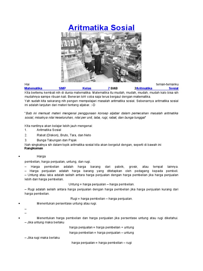 Aritmatika Sosial