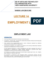 Lecture 14 - Employment Law