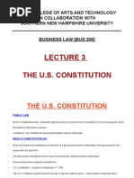 Lecture 3 – the U.S. Constitution