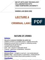 Lecture 4 - Criminal Law