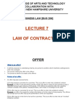 Lecture 7 - Law of Contracts [2]