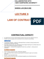 Lecture 9 - Law of Contracts [3]