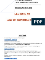 Lecture 10 - Law of Contracts [3A]