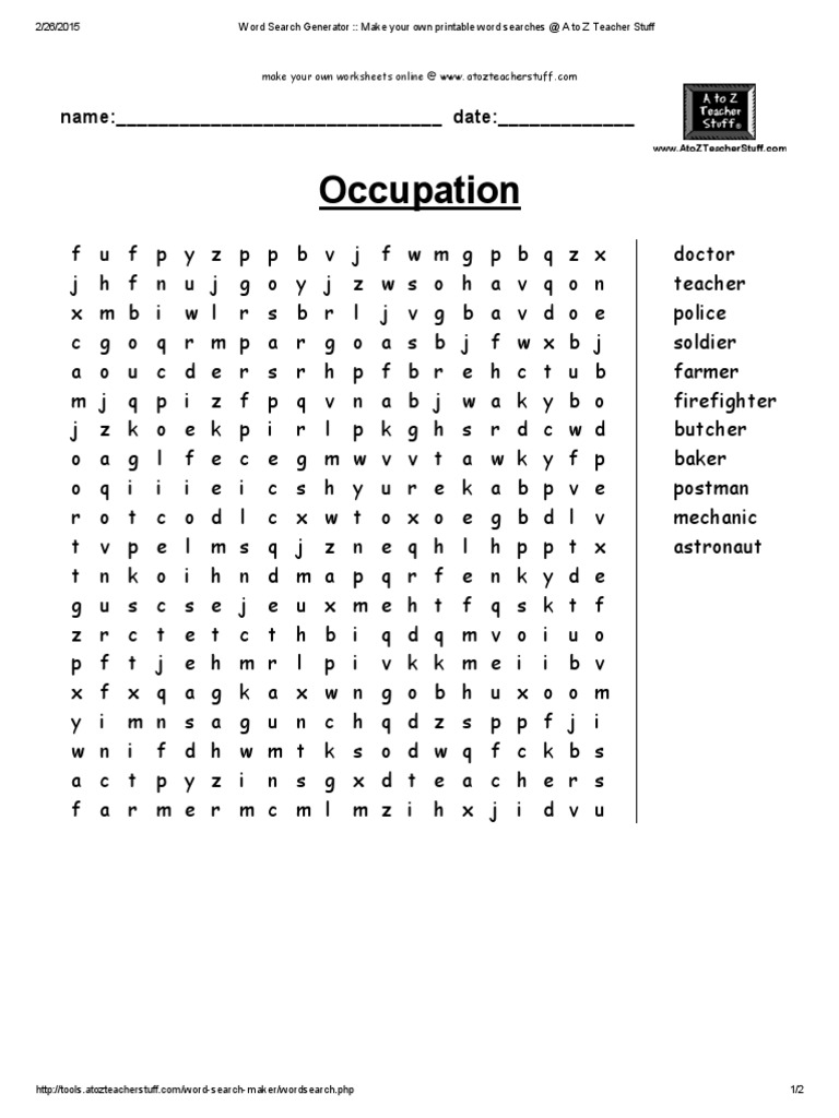word-search-occupation-pdf