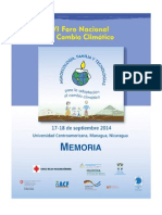 Memoria, VI Foro Nacional de Cambio Climático, Nicaragua, 2014