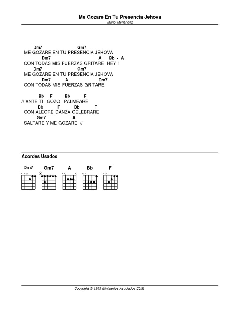 Me Gozare en Tu Presencia Jehova | PDF
