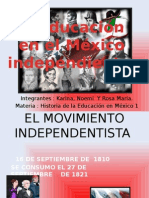 Laeducacionenelmexicoindependiente 130516231652 Phpapp02