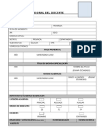 Formato para Descripción de Legajo Personal Del Docente