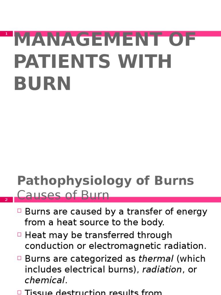 Management of Patients With Burn | PDF | Burn | Medicine