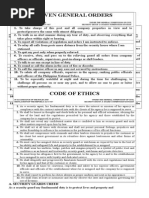 11 G O Code Of Ethics Conduct Security Creed Security Guard Justice