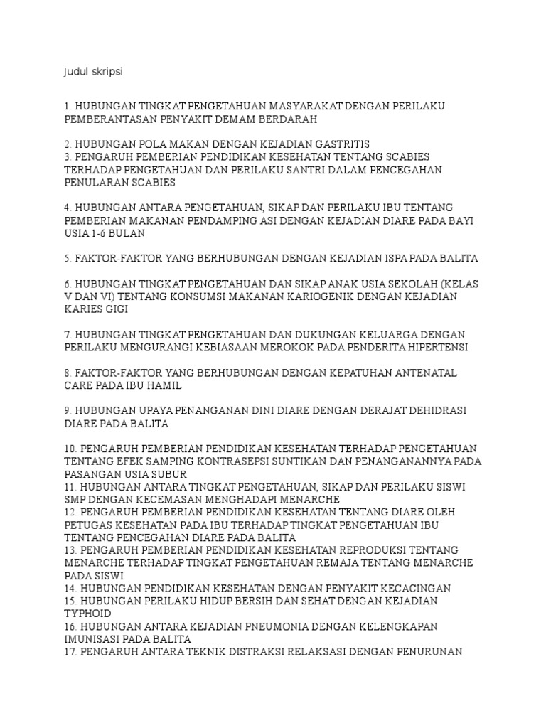 Contoh Judul Skripsi