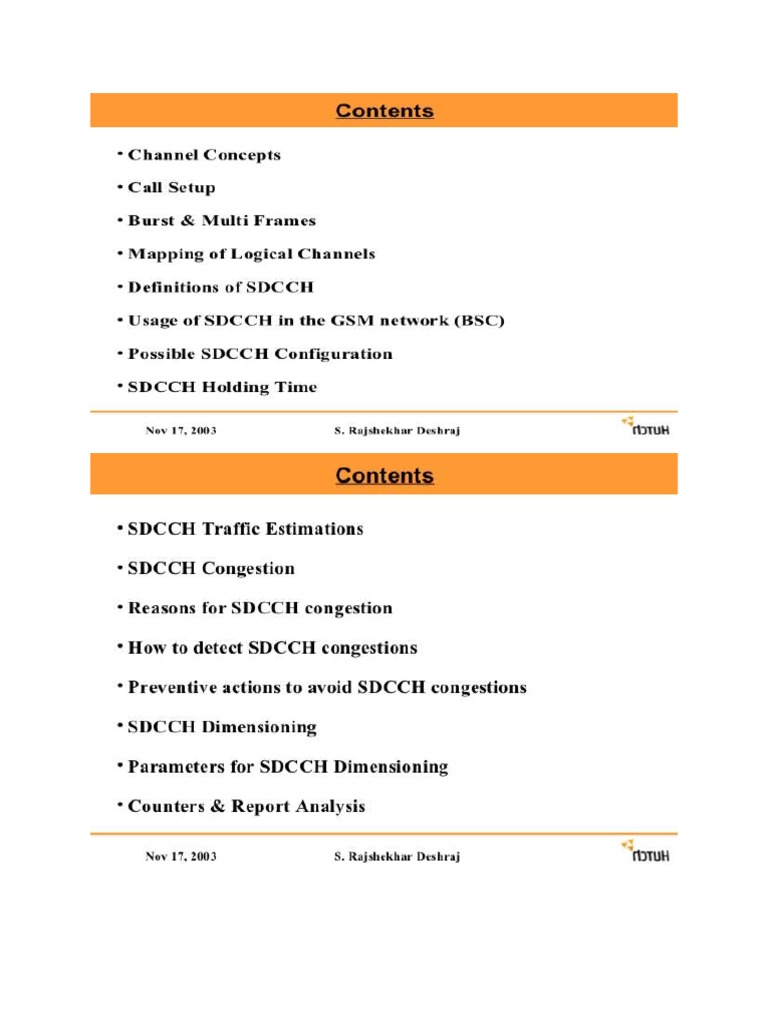 SDCCH GSM Channel Measurements | PDF