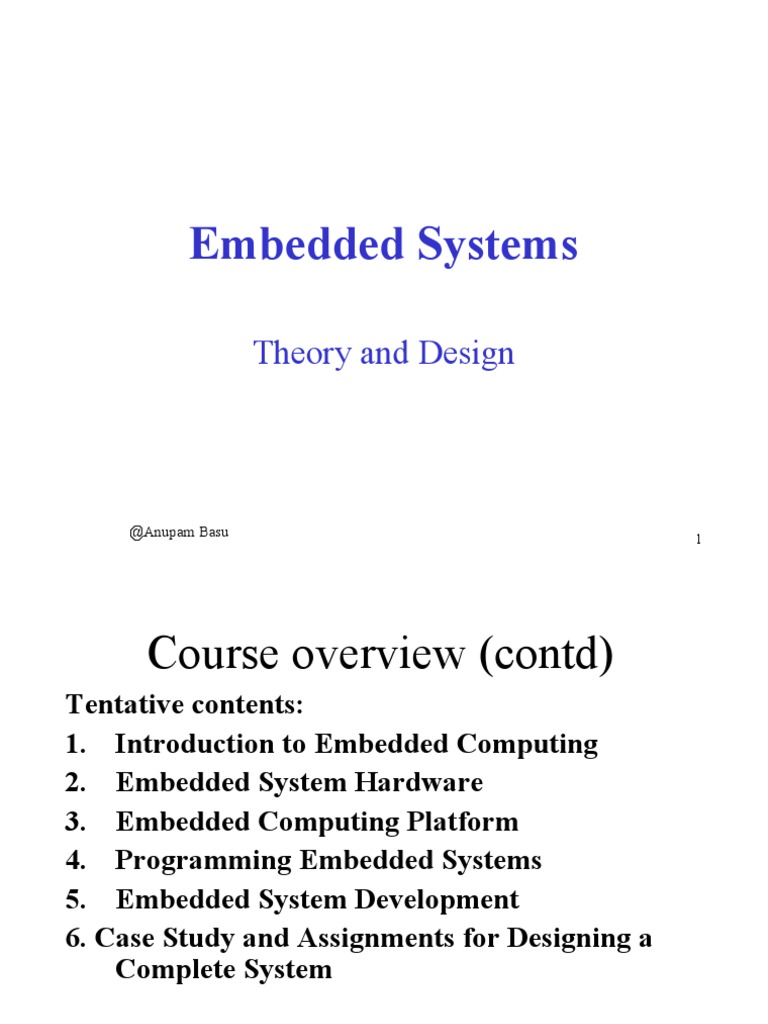 Embedded Systems: Theory and Design | PDF | Embedded System | Digital ...