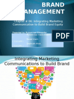 Iintegrating marketing communications to build brand equity