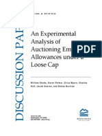 An Experimental  Analysis of  Auctioning Emissions  Allowances under a  Loose Cap