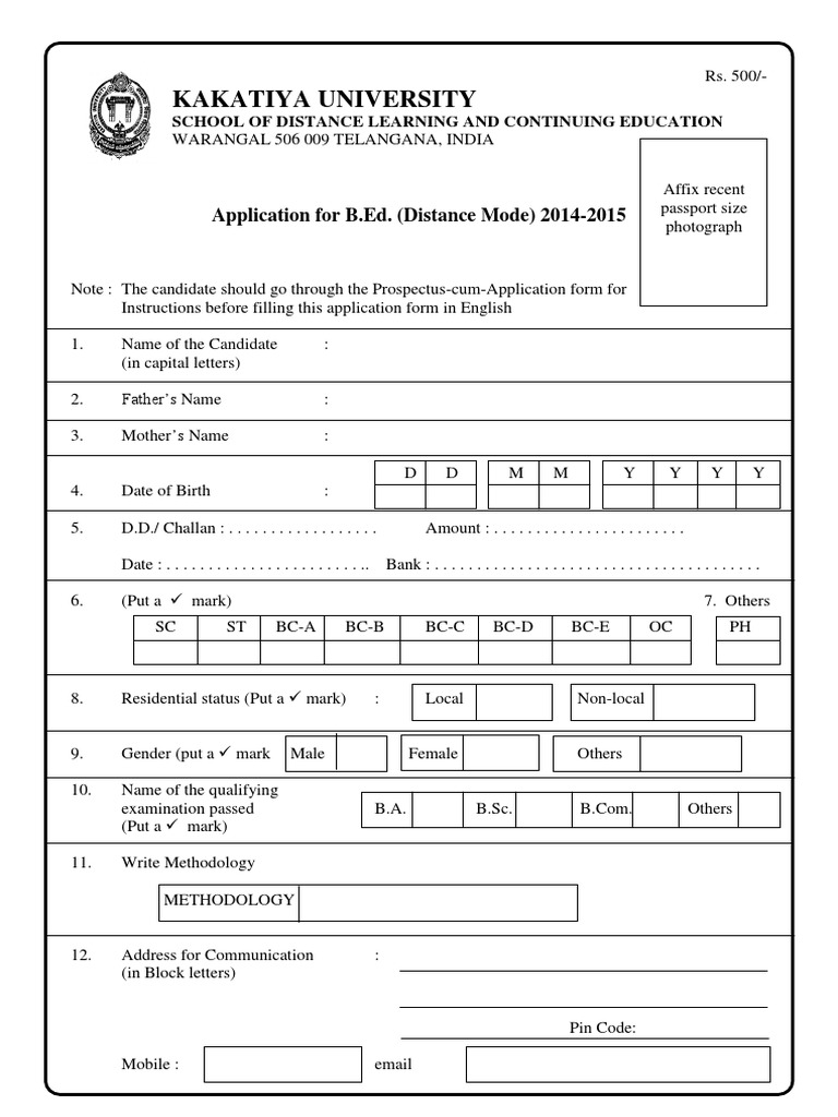 BED Online Application Form15 PDF