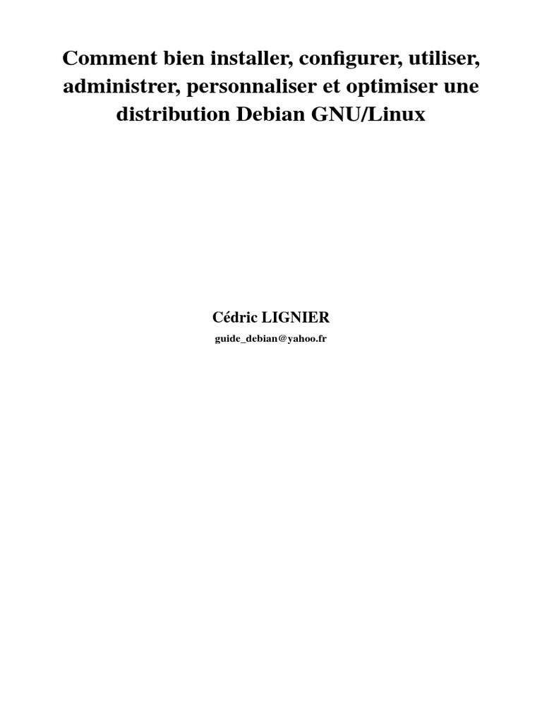 Guide Debian - Installation Et Configuration (Linux) | PDF | Linux ...