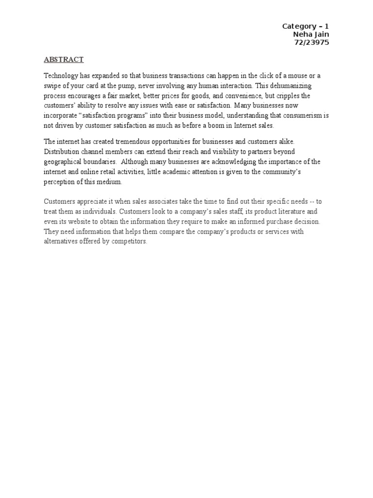 Business Ethics & Customer Satisfaction | Download Free PDF | Customer